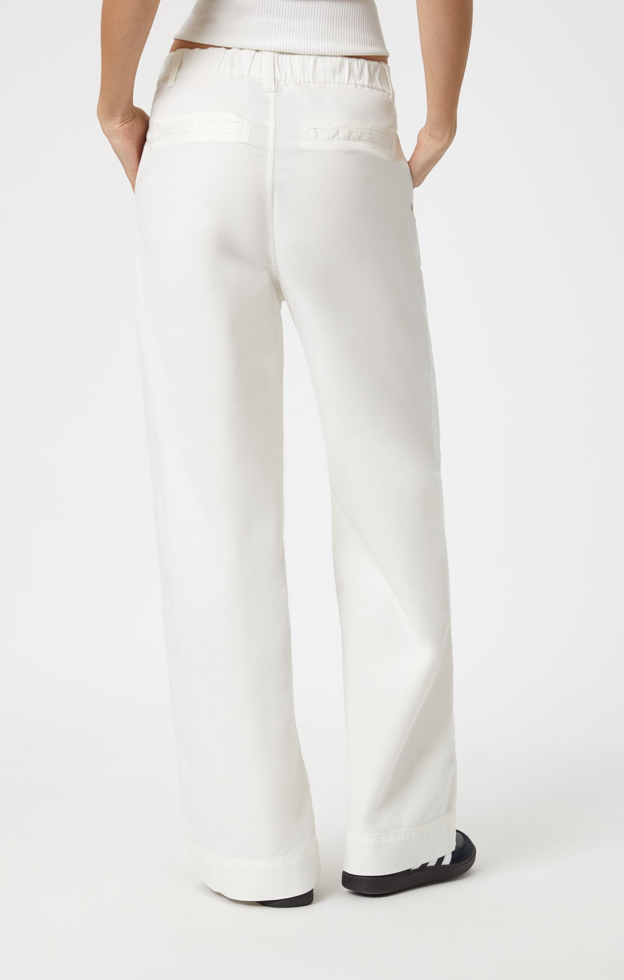 PERA PLEATED WIDE LEG IN OFF-WHITE LIGHT TWILL - Mavi Jeans