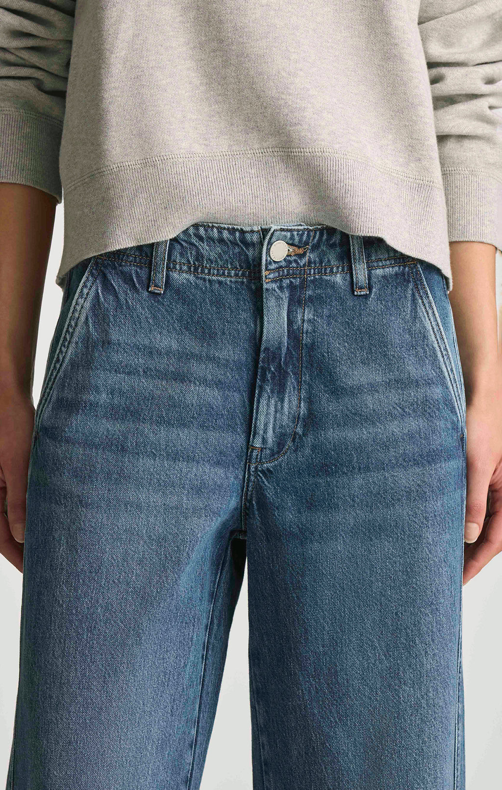 SIENA CHINO WIDE LEG IN DARK SHADED WELL BLUE - Mavi Jeans