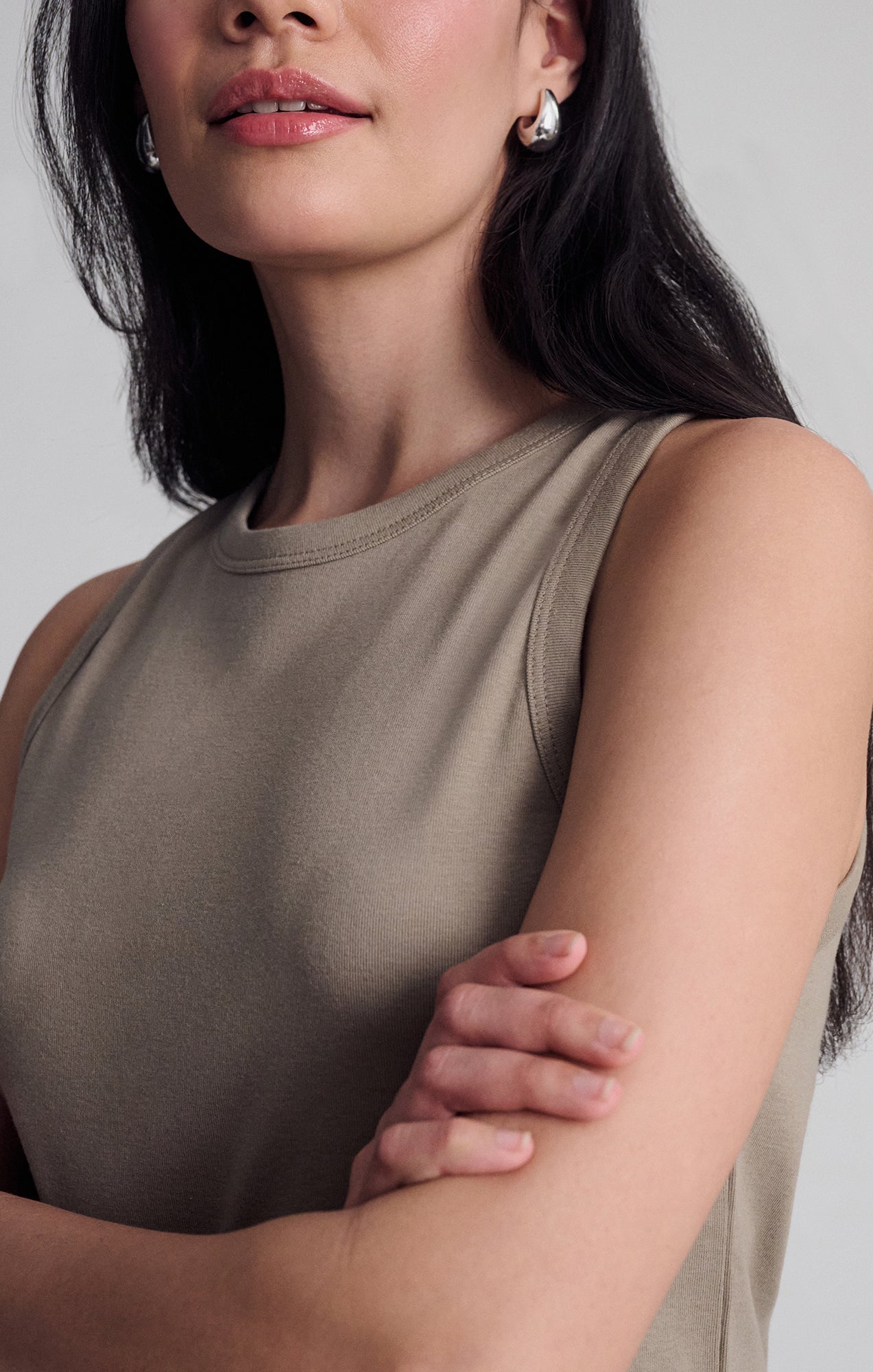 CONTOUR TANK TOP IN ROASTED CASHEW - Mavi Jeans