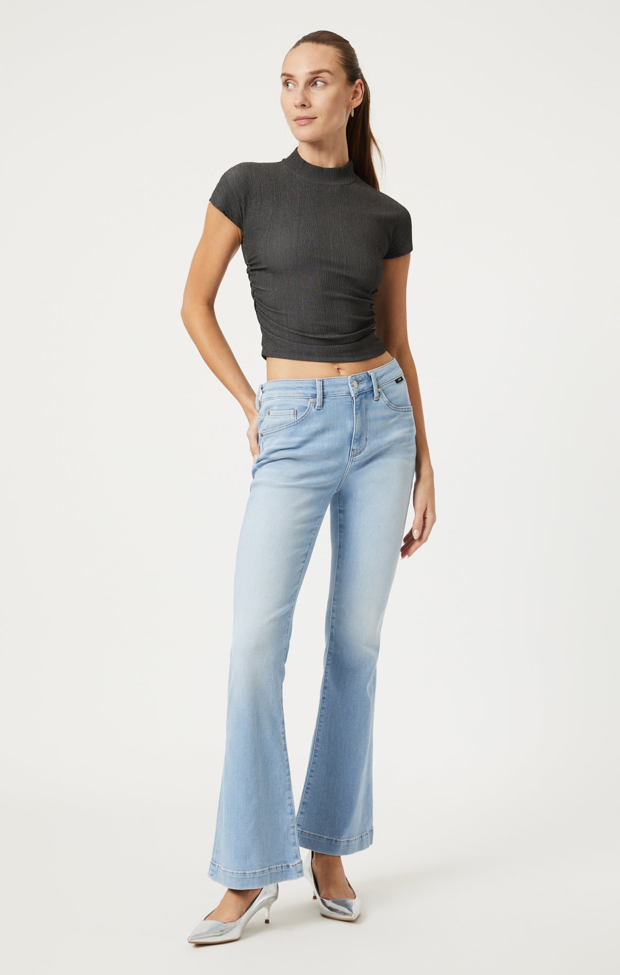 Cropped Flare Jeans: Women's Clothing, Bottoms