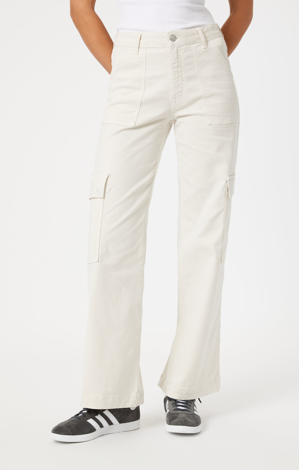 ALVA STRAIGHT CARGO IN OFF WHITE LUXE TWILL - Mavi Jeans