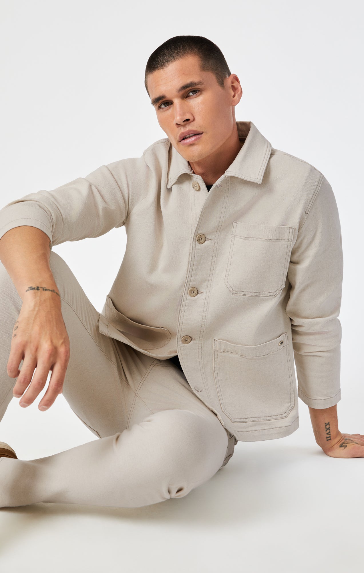 VICTOR JACKET IN NATURAL ECRU DENIM - Mavi Jeans