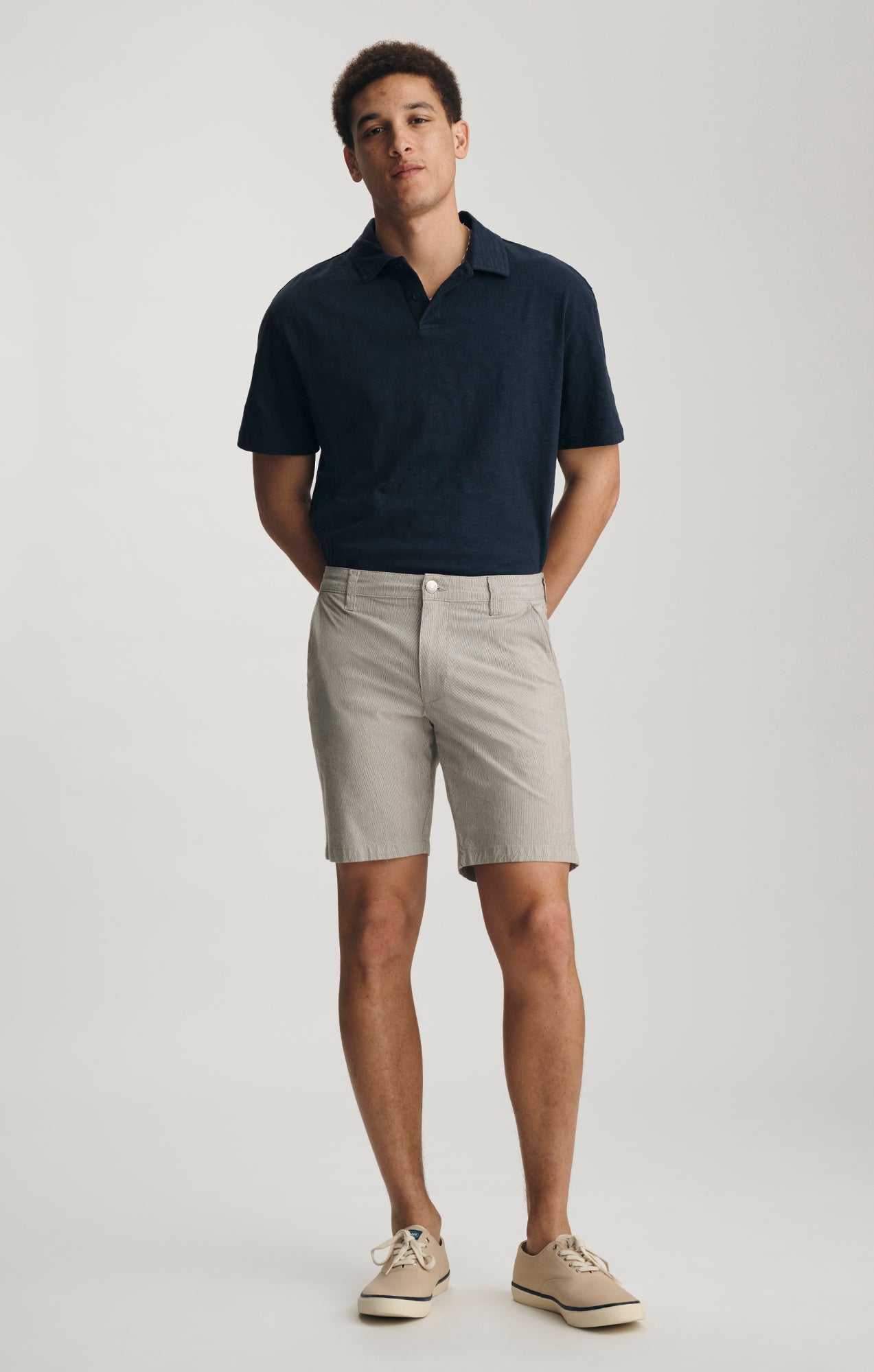 NOAH SHORTS IN BEIGE STRIPE - Mavi Jeans