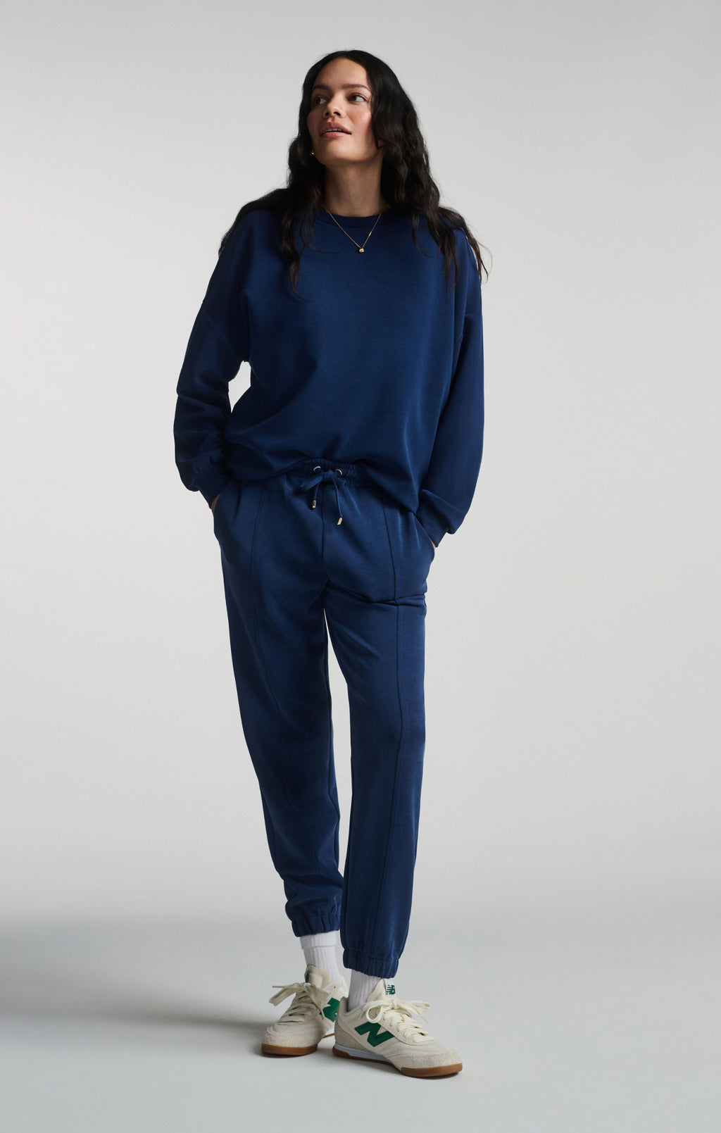 LUXE TOUCH TENCEL™ SWEATSHIRT IN MEDIEVAL BLUE - Mavi Jeans