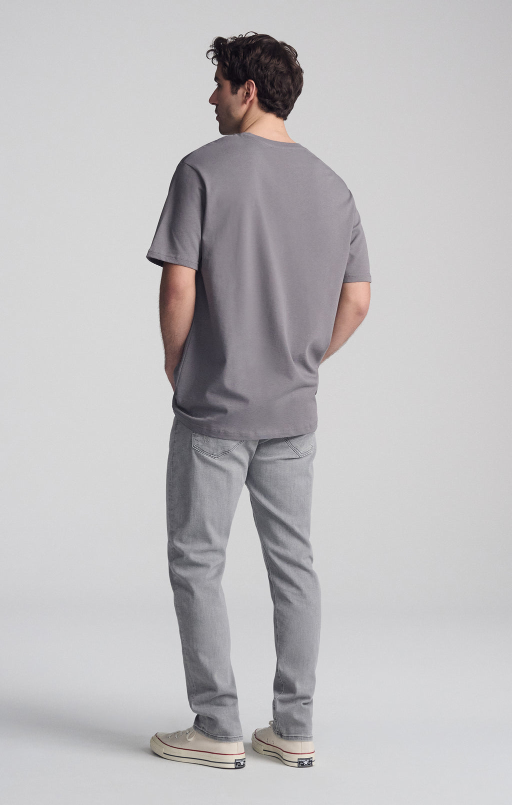 SHORT SLEEVE CREW NECK T-SHIRT IN QUIET SHADE - Mavi Jeans
