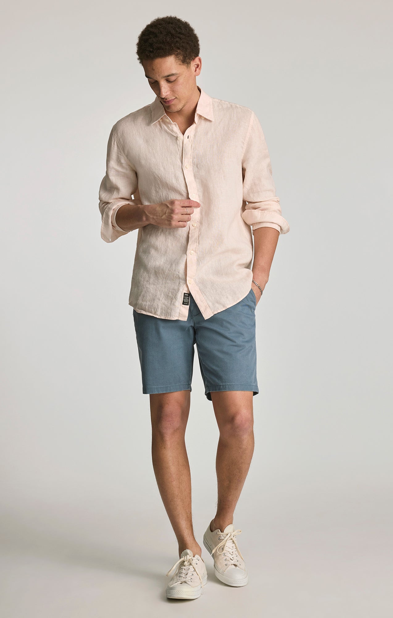 NOAH SHORTS IN FADED BLUE VINTAGE COLORED - Mavi Jeans