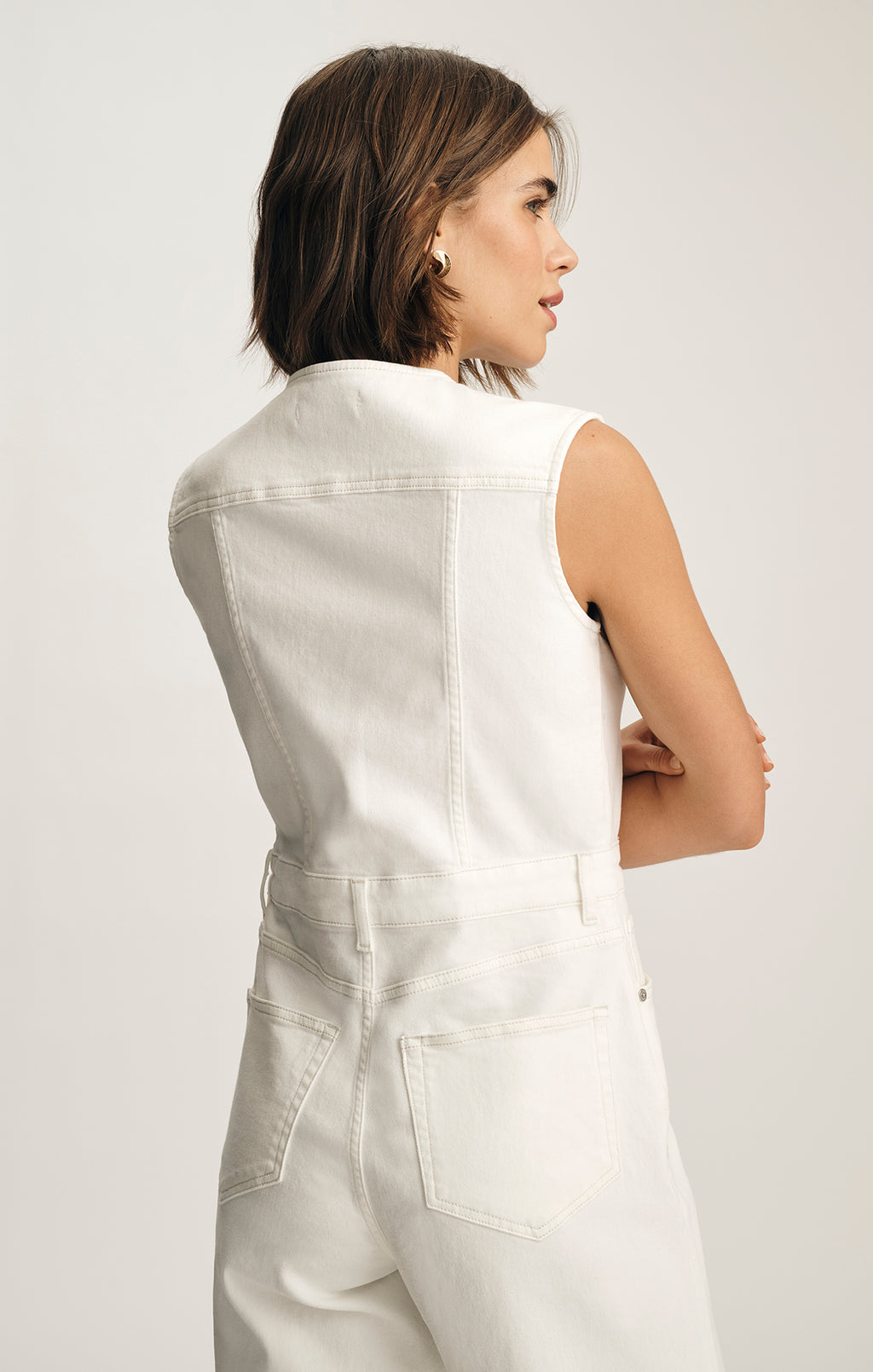NILLY DENIM JUMPSUIT IN OFF WHITE DENIM - Mavi Jeans
