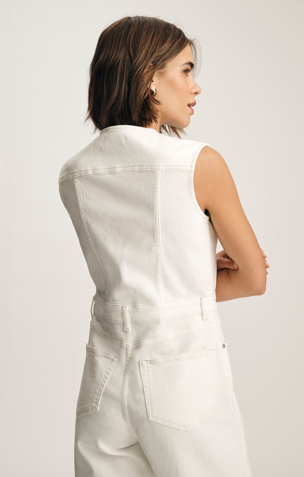 NILLY DENIM JUMPSUIT IN OFF WHITE DENIM - Mavi Jeans