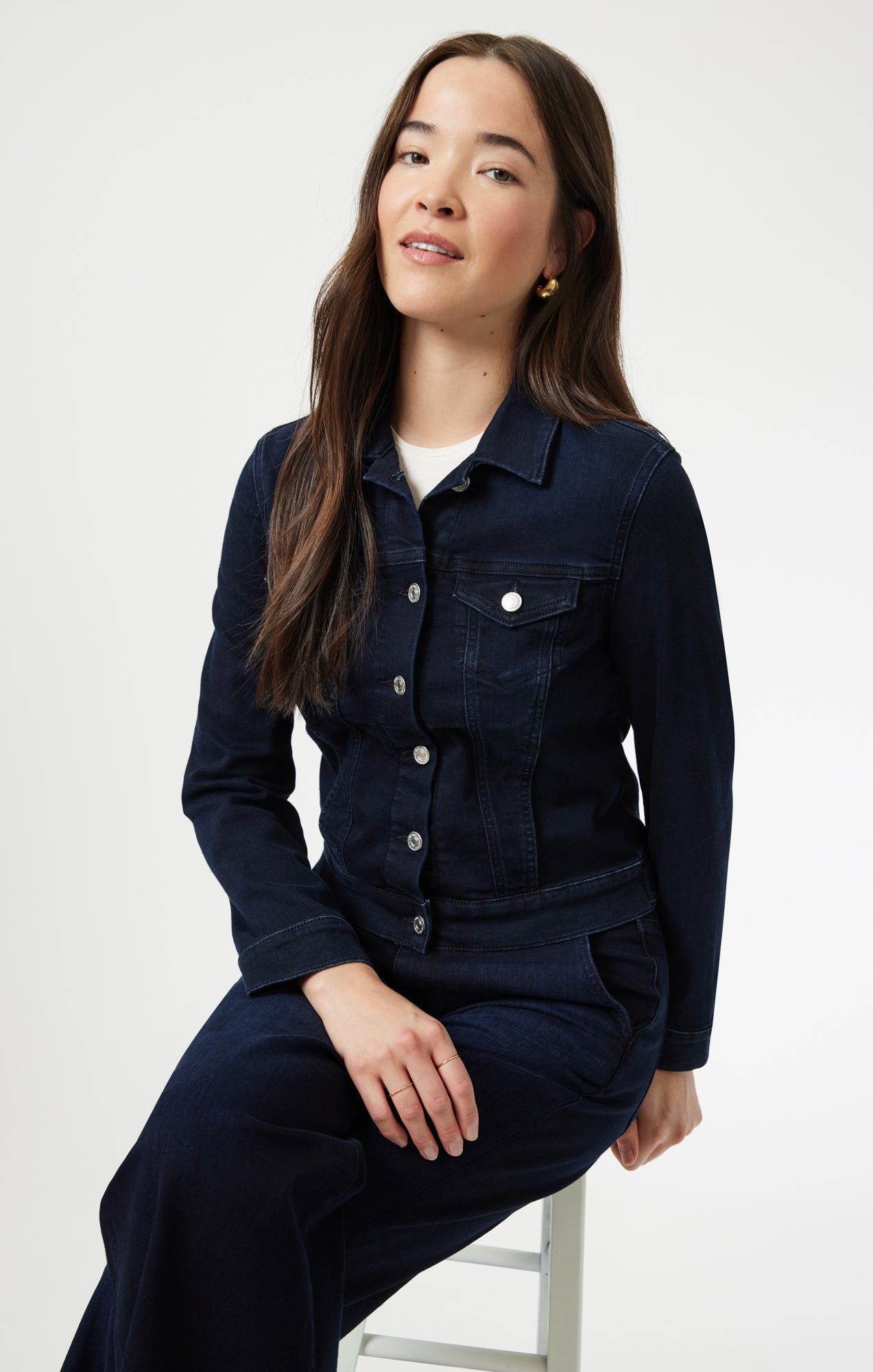 SAMANTHA JACKET IN MIDNIGHT FEATHER BLUE - Mavi Jeans