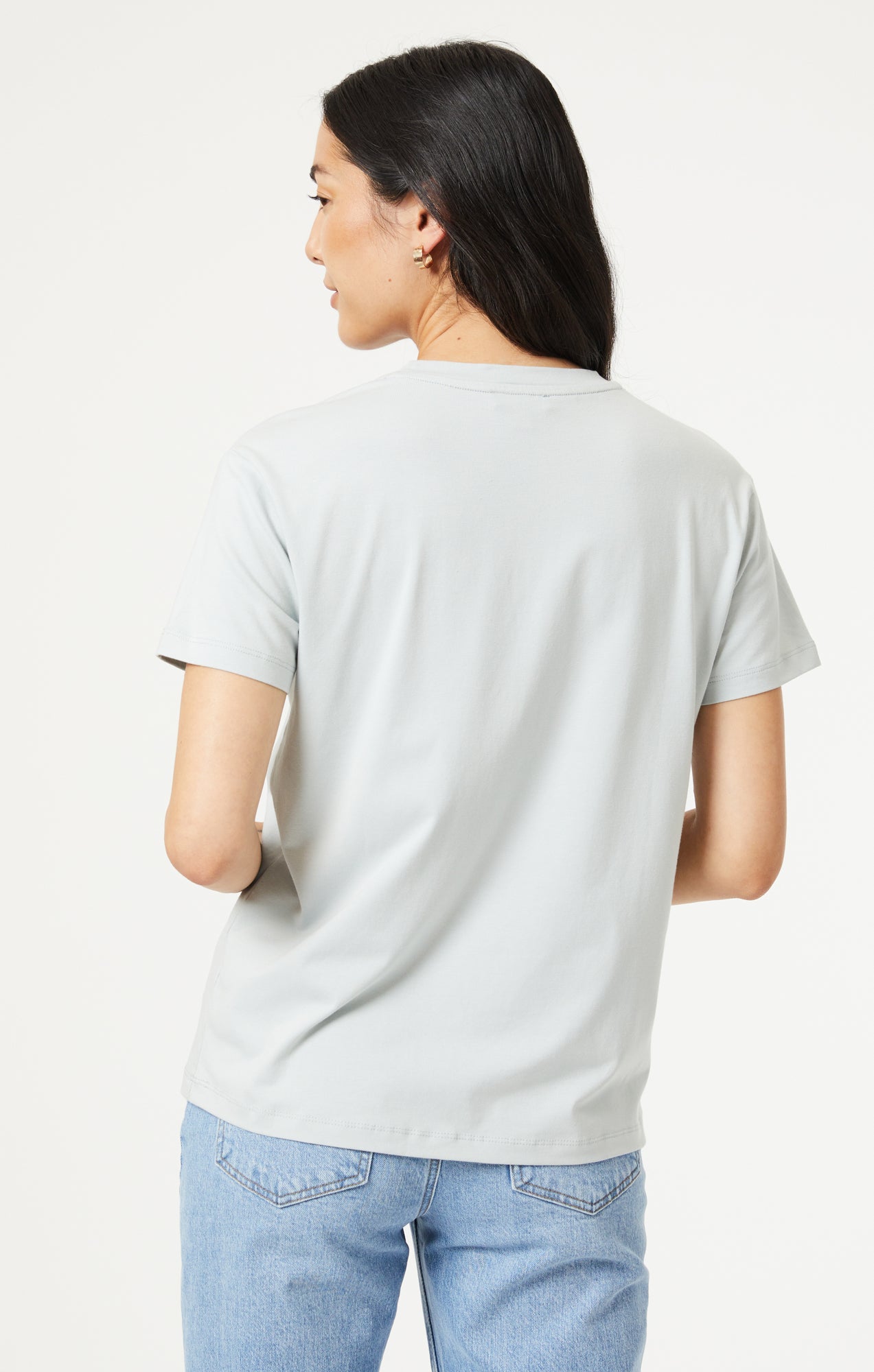CREW NECK T-SHIRT IN SAGE NATURAL DYE - Mavi Jeans