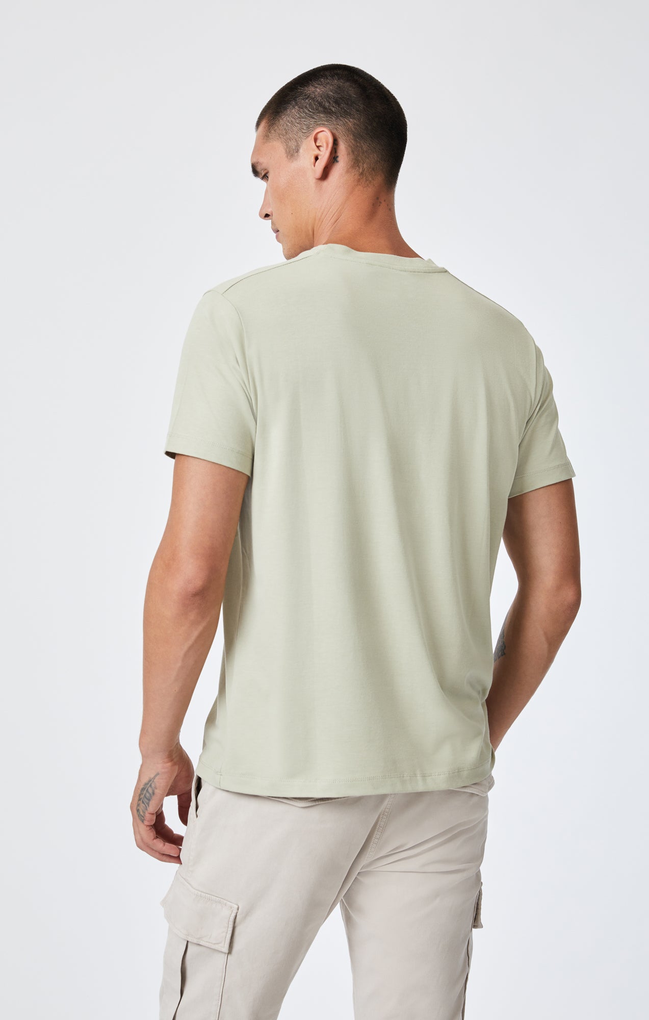 CREW NECK T-SHIRT IN TEA NATURAL DYE - Mavi Jeans