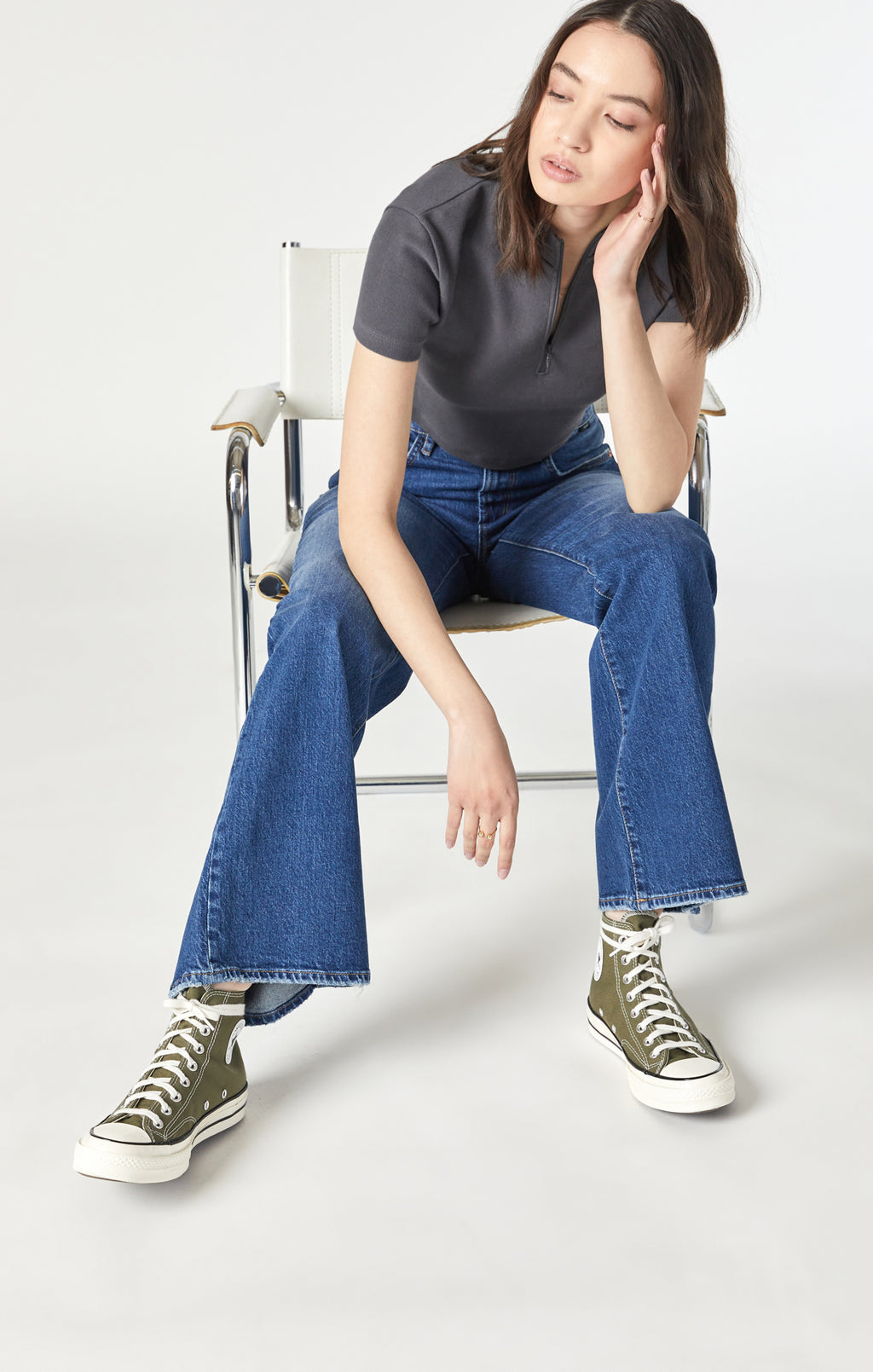 LOS ANGELES FLARE IN DARK RECYCLED BLUE - Mavi Jeans
