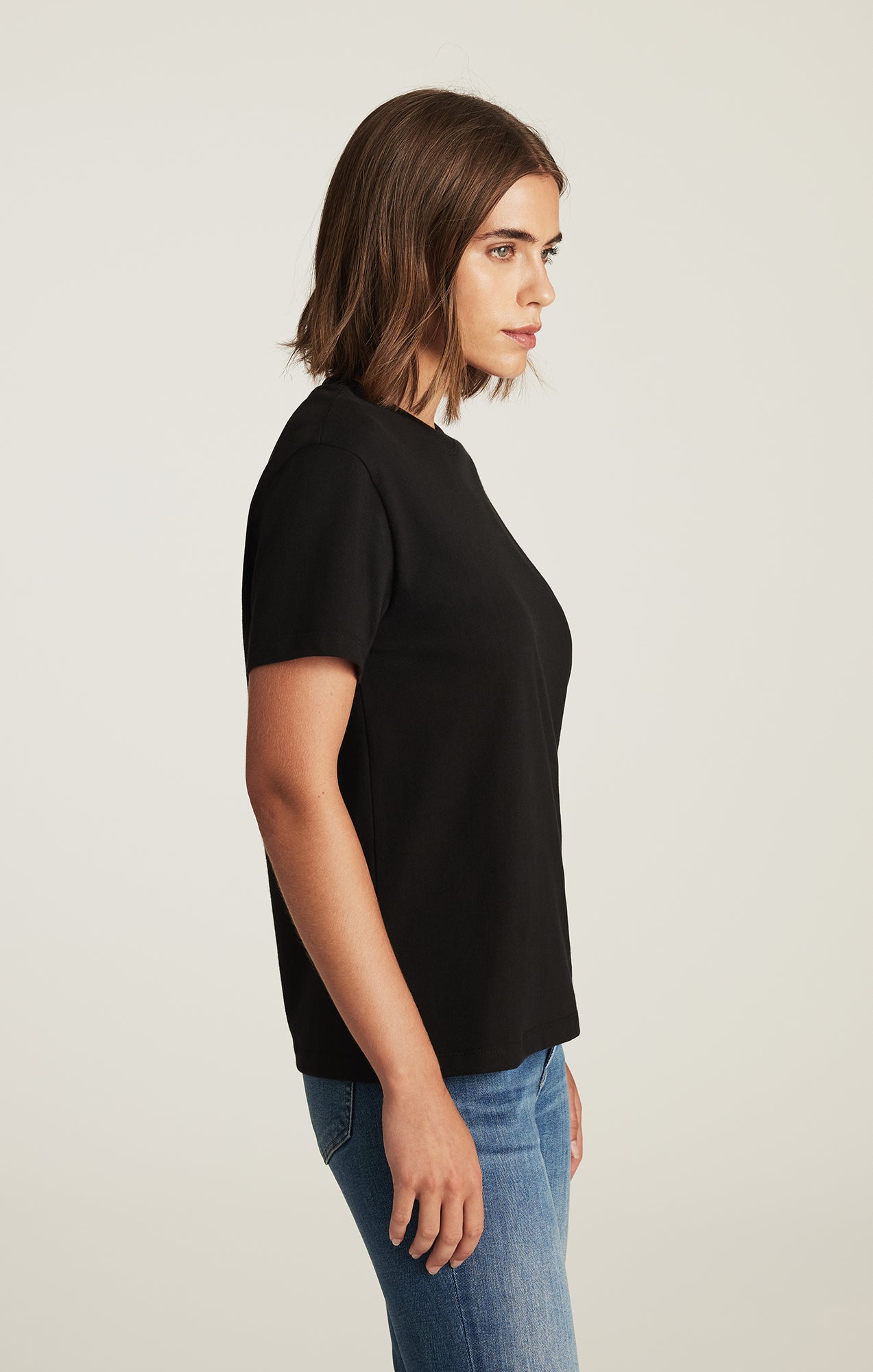 CREW NECK T-SHIRT IN BLACK