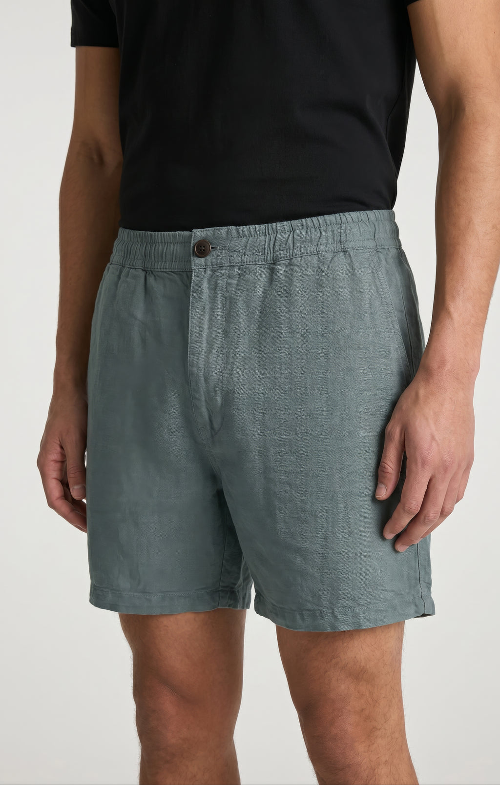 DAXON SHORTS IN TEAL LINEN - Mavi Jeans
