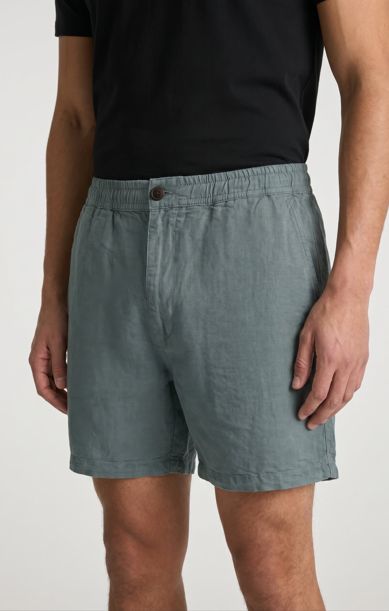 DAXON SHORTS IN TEAL LINEN - Mavi Jeans