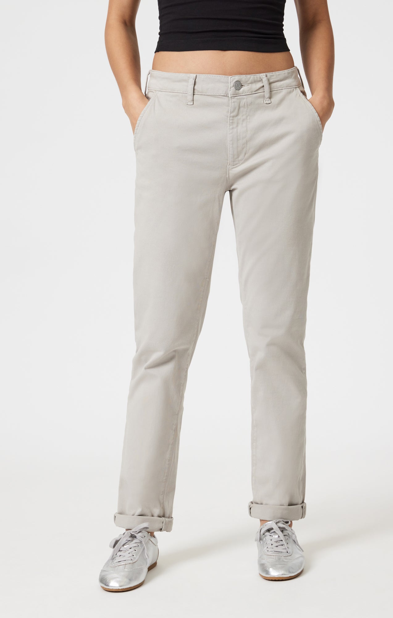 KATHLEEN SLIM BOYFRIEND CHINO IN MERCURY CASUAL TWILL - Mavi Jeans