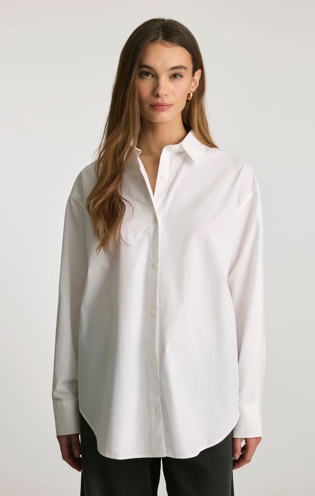 OVERSIZED BUTTON-UP SHIRT IN WHITE - Mavi Jeans