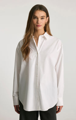 OVERSIZED BUTTON-UP SHIRT IN WHITE - Mavi Jeans