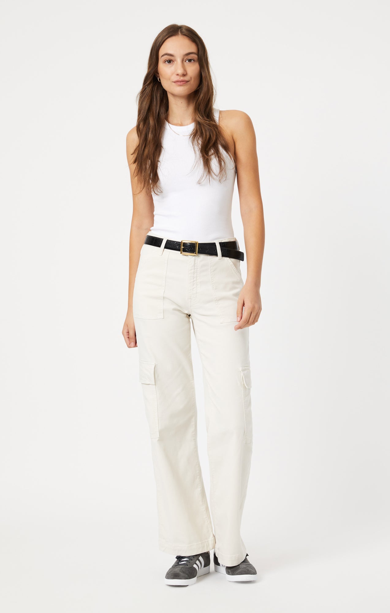 ALVA STRAIGHT CARGO IN OFF WHITE LUXE TWILL - Mavi Jeans