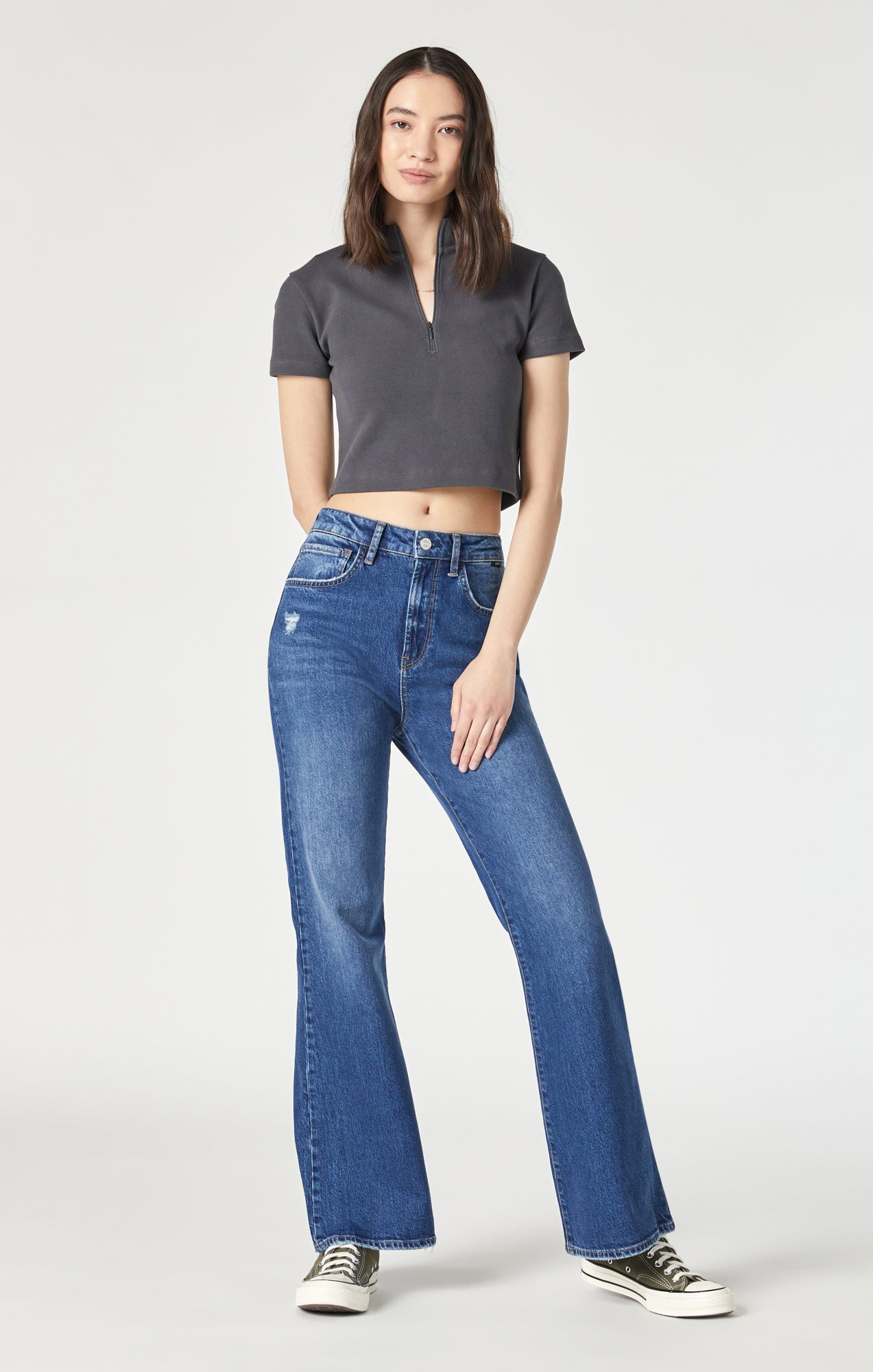 LOS ANGELES FLARE IN DARK RECYCLED BLUE - Mavi Jeans