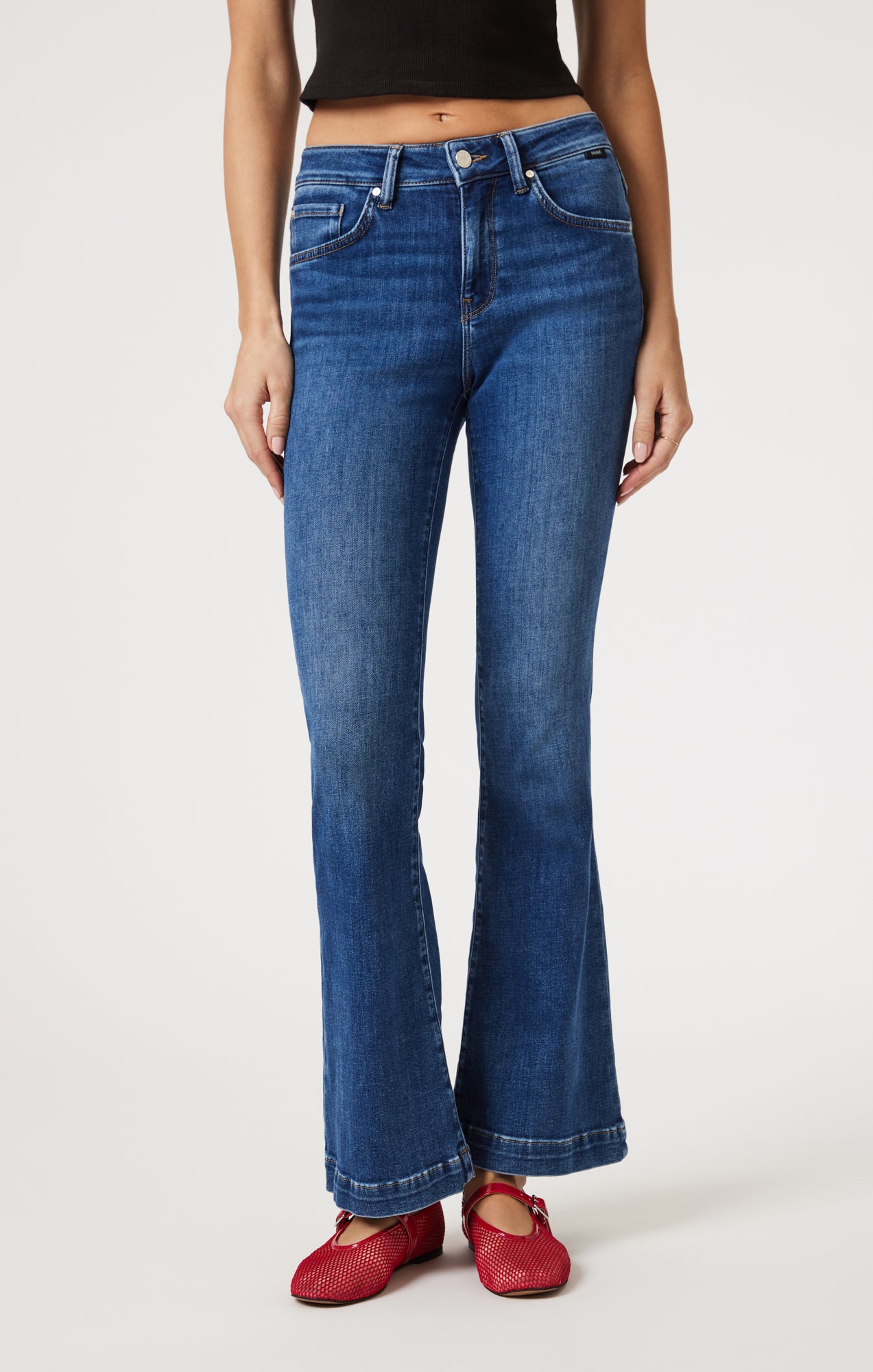 SYDNEY FLARE IN DARK BRUSHED FEATHER BLUE - Mavi Jeans