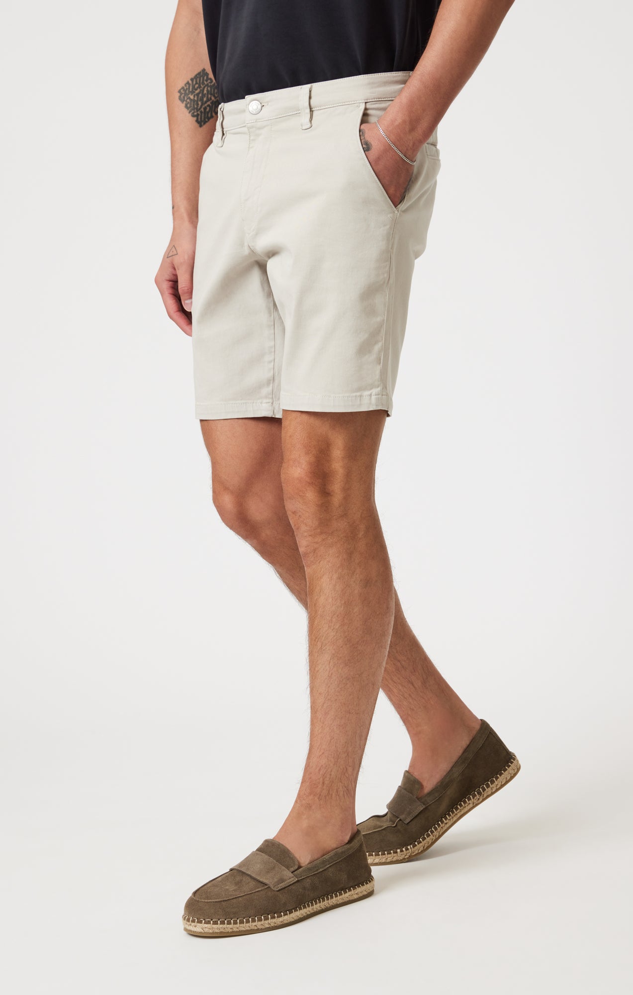 JACOB CROP SHORTS IN FROST CASUAL TWILL - Mavi Jeans