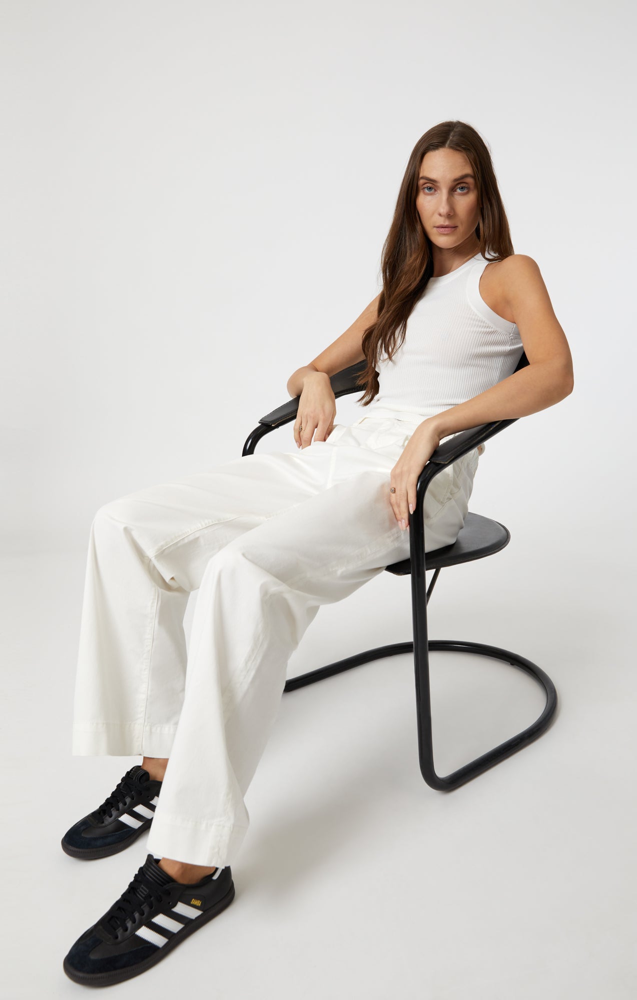 PERA PLEATED WIDE LEG IN OFF-WHITE LIGHT TWILL - Mavi Jeans