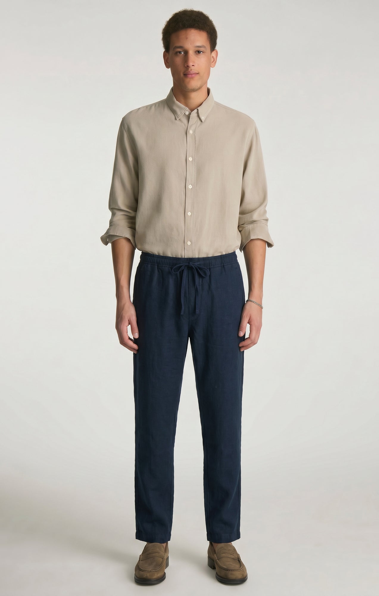 LINEN PANTS IN DARK SAPPHIRE - Mavi Jeans