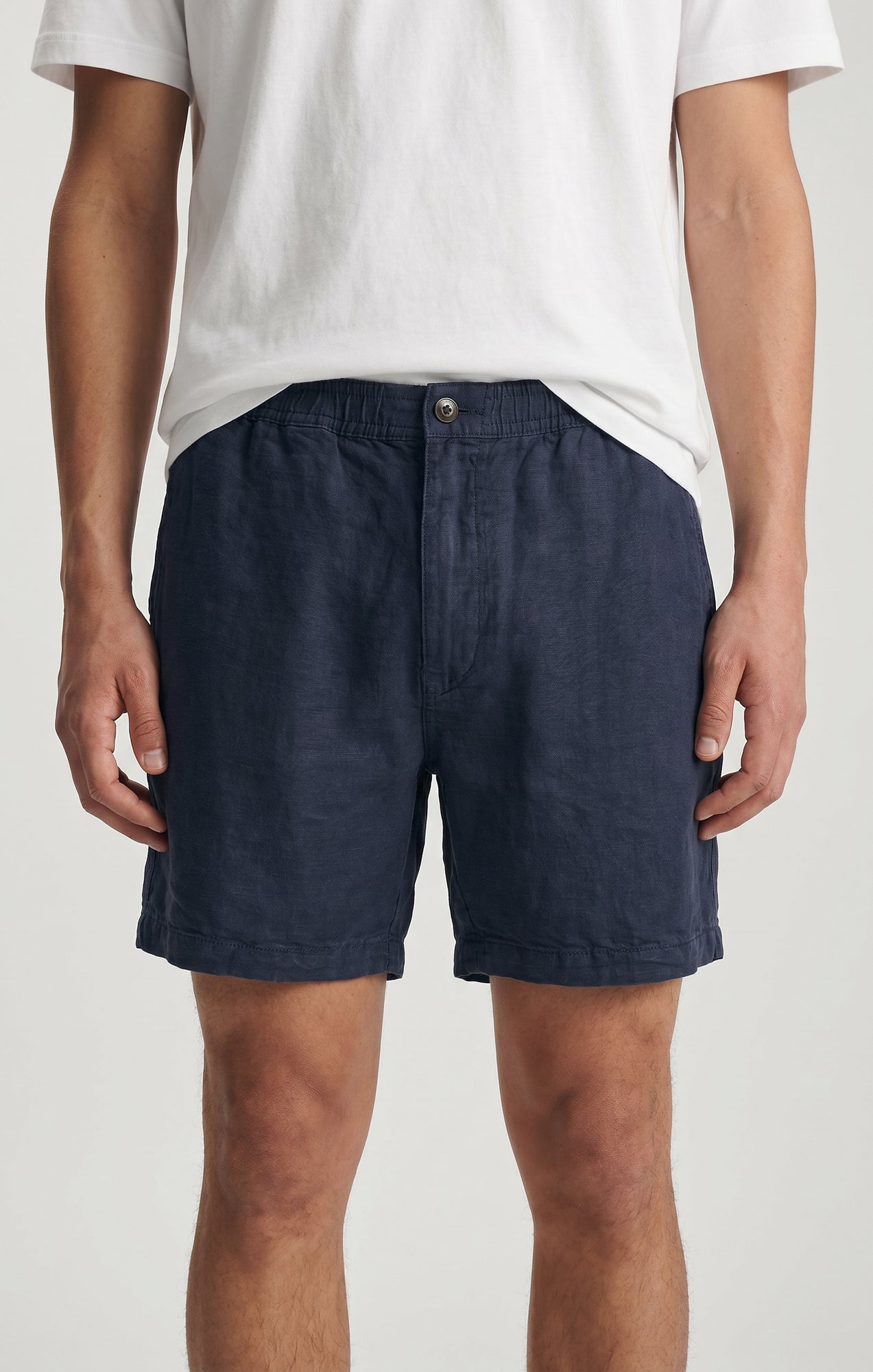 DAXON SHORTS IN NAVY LINEN - Mavi Jeans