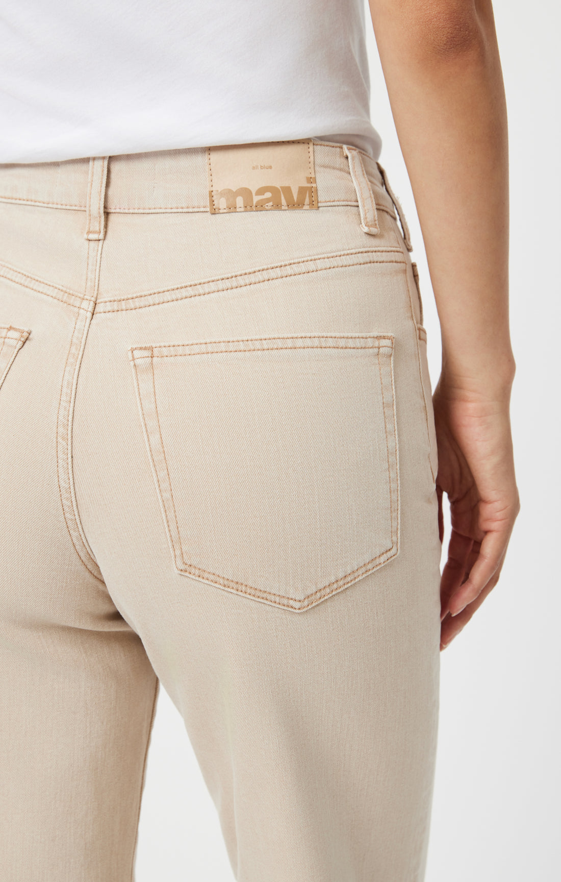 Mavi Paloma Wide Leg Mid Rise Denim In Mid Move
