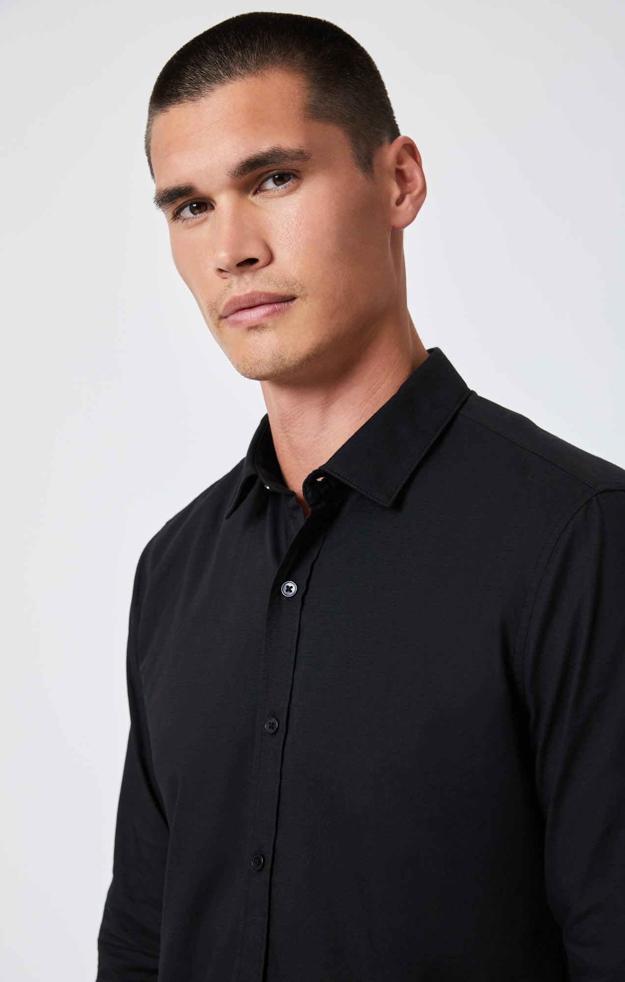 Mavi Men s Button Up Long Sleeve Shirt In Black