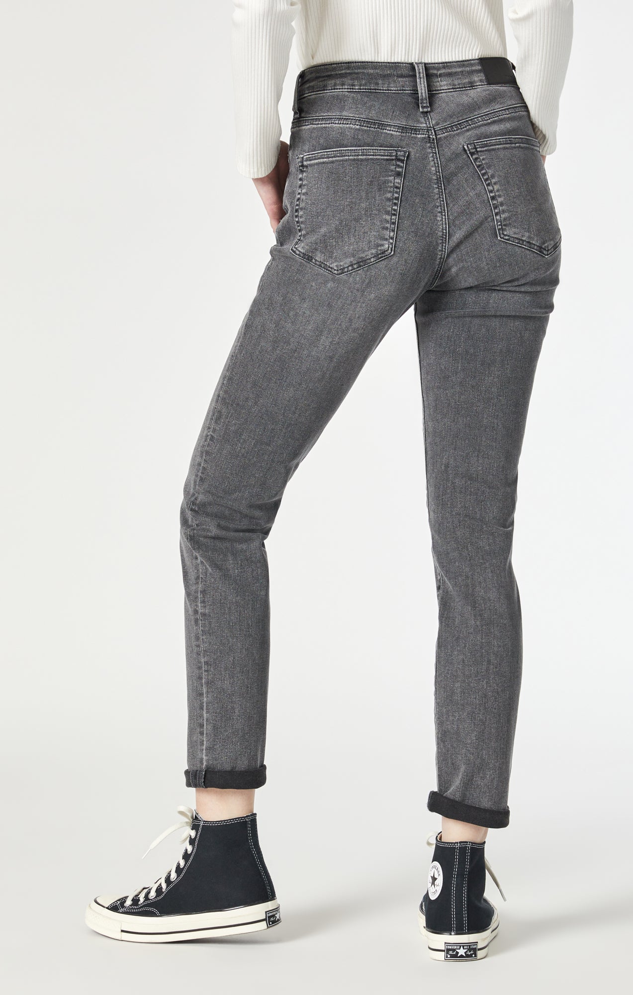 KATHLEEN SLIM BOYFRIEND IN MID GREY FEATHER BLUE - Mavi Jeans