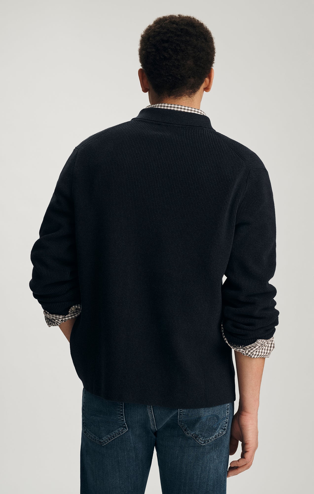 RAGLAN HALF ZIP SWEATER IN NIGHT SKY - Mavi Jeans