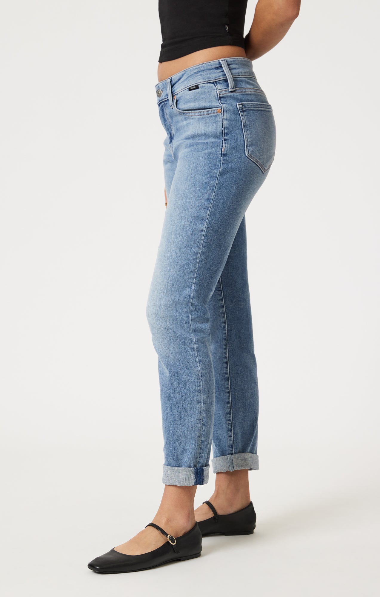 EMMA SLIM BOYFRIEND IN LIGHT BRUSHED FLEX BLUE - Mavi Jeans