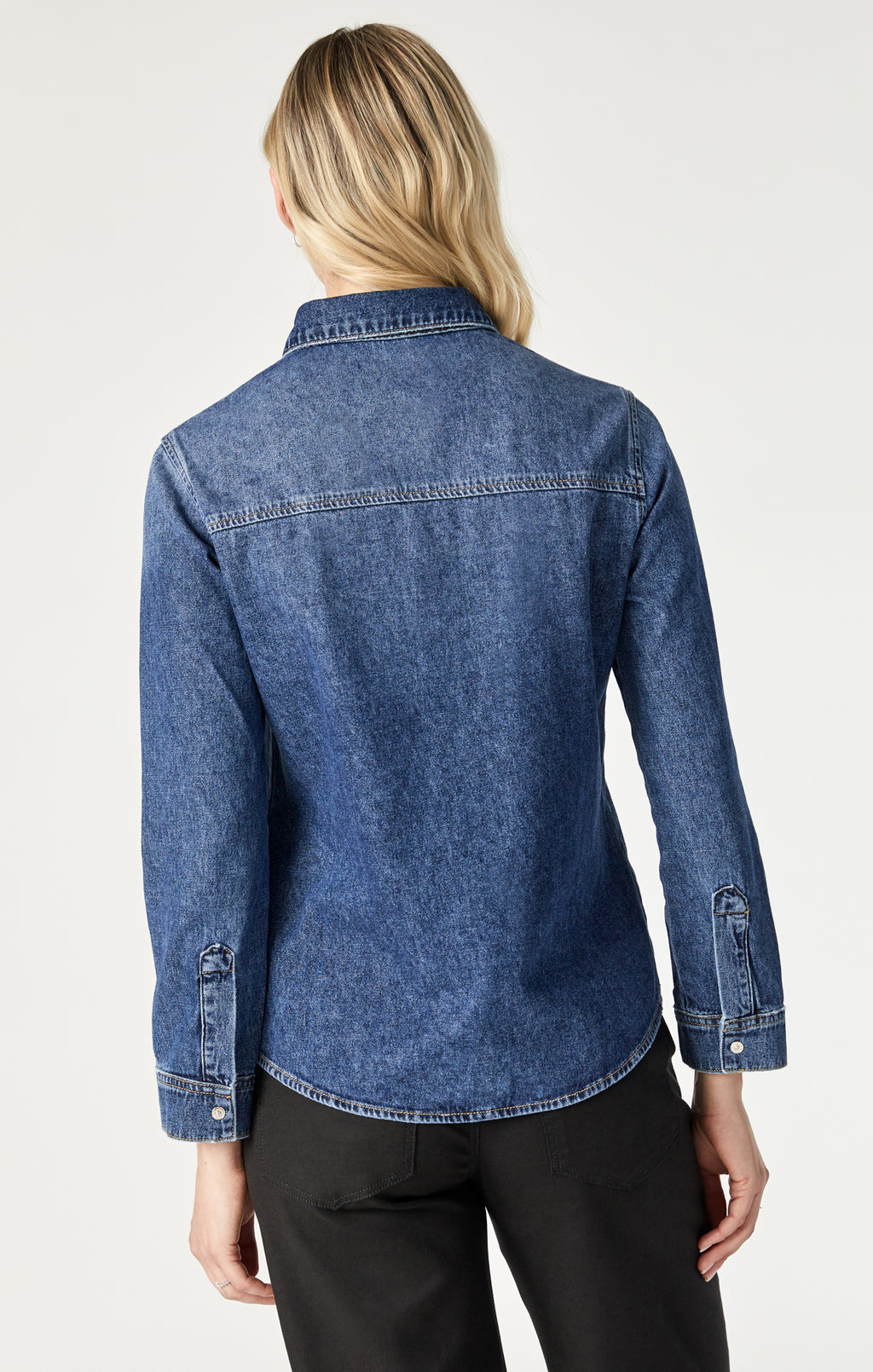 LEVIN SEMI-FITTED DENIM SHIRT IN DARK BLUE DENIM - Mavi Jeans