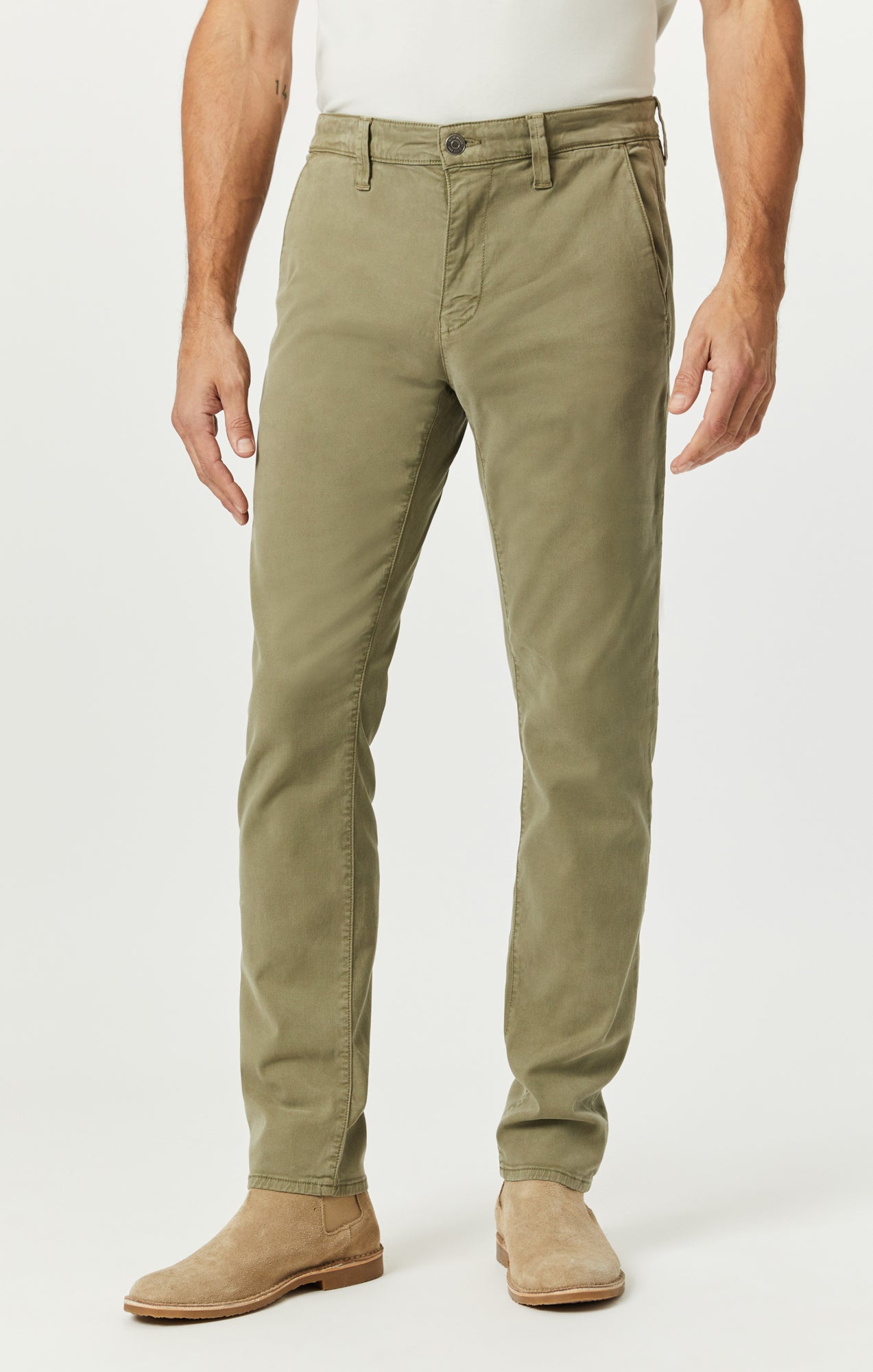 MILTON SLIM STRAIGHT CHINO IN DEEP GREEN LUXE TWILL - Mavi Jeans
