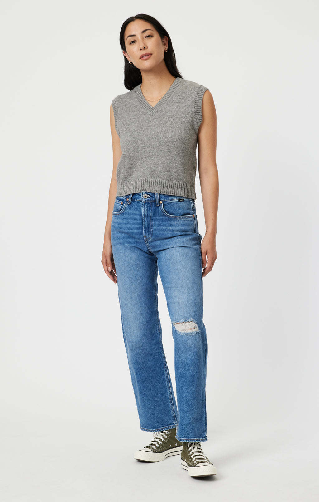 BARCELONA WIDE LEG IN DARK RECYCLED BLUE - Mavi Jeans