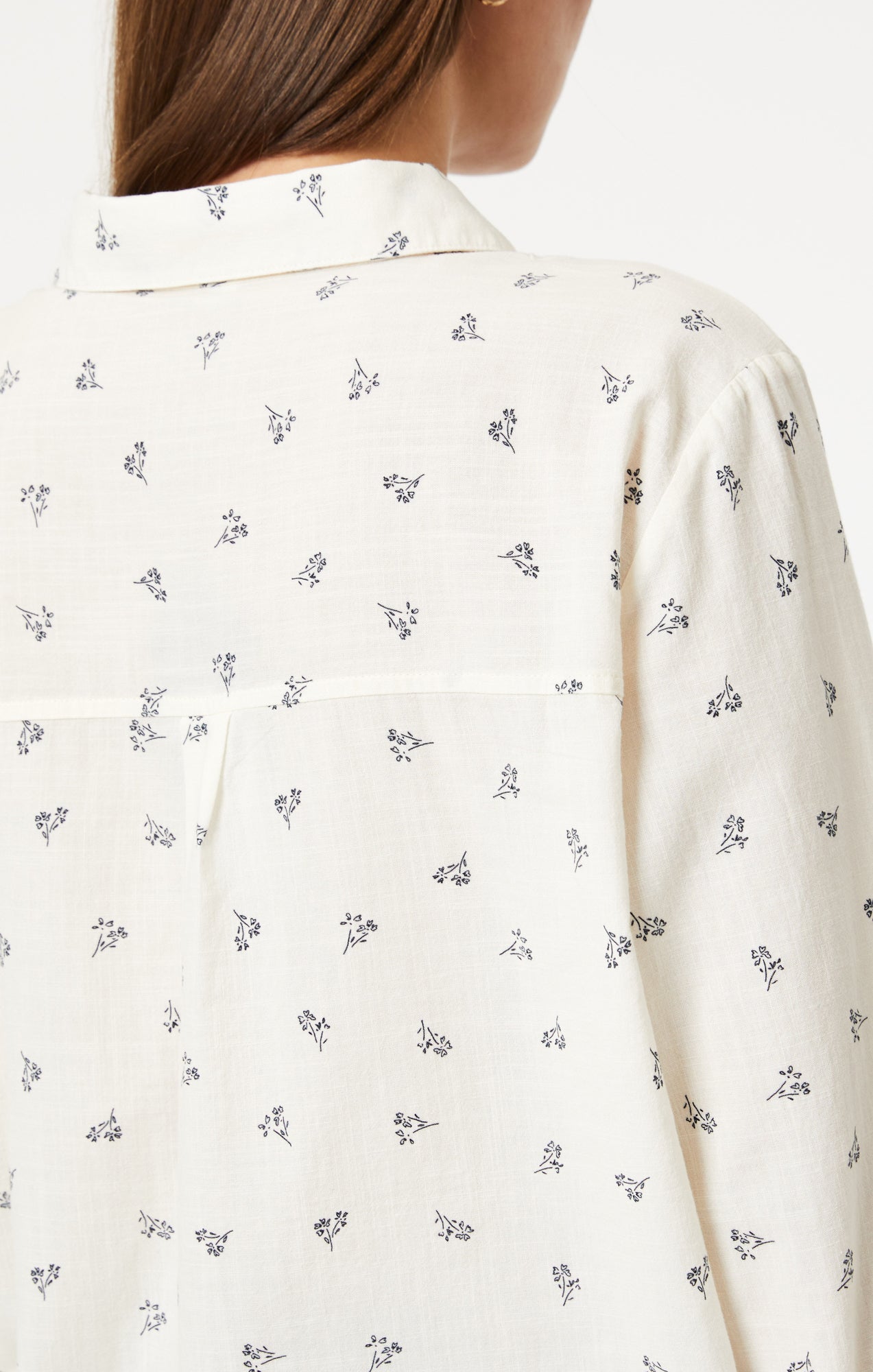 Mavi Women's Button-Down Long Sleeve Shirt In Simple Flower Print