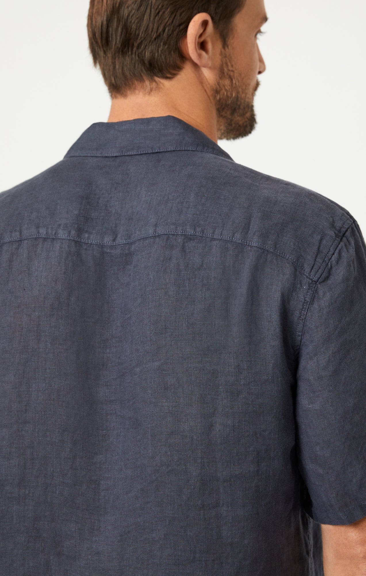 LINEN SHORT SLEEVE SHIRT IN PERISCOPE - Mavi Jeans
