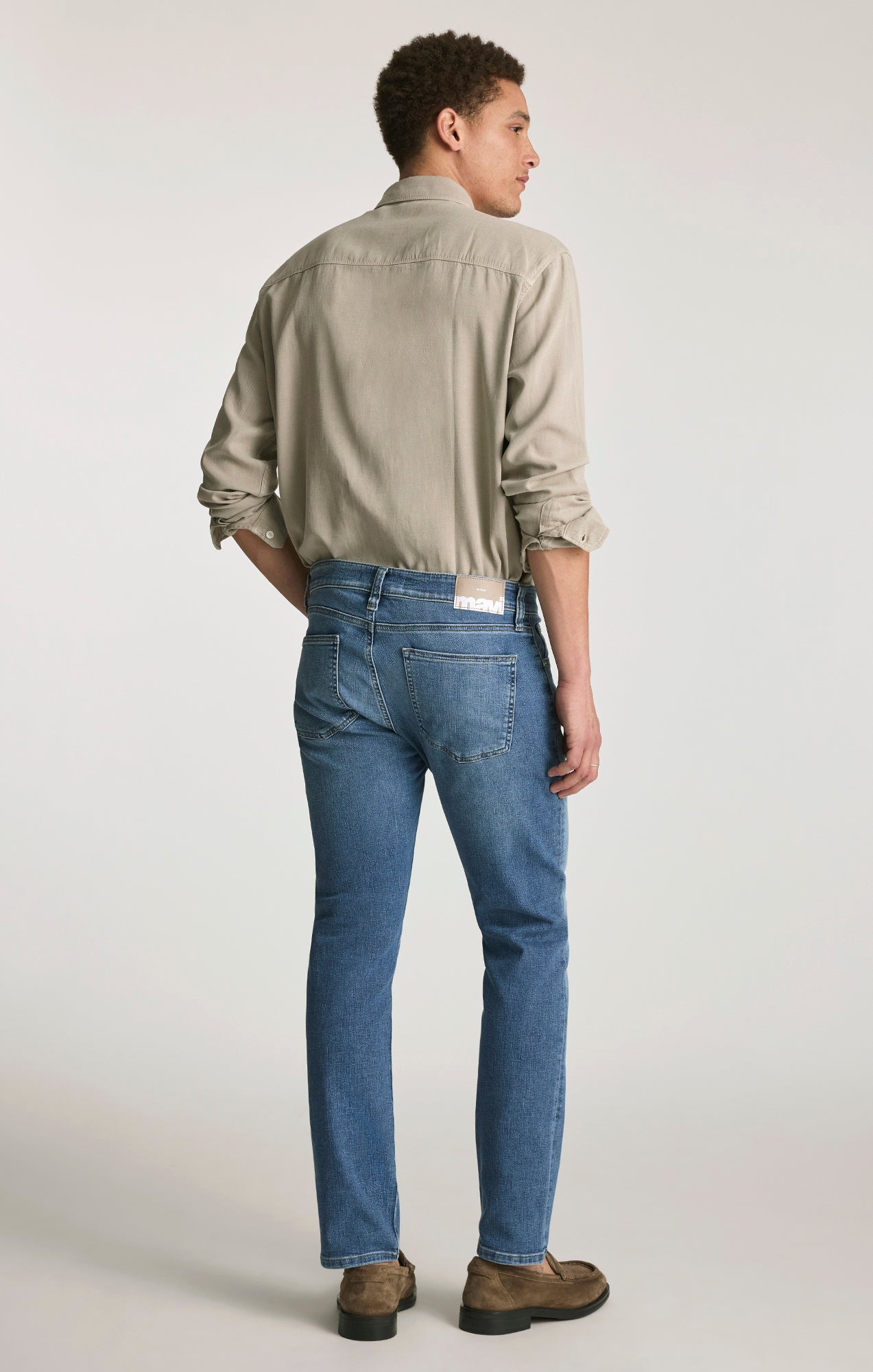 JAMBES DROITES MARCUS SLIM EN CUIR BROSSÉ CLASSIQUE VINTAGE LÉGER