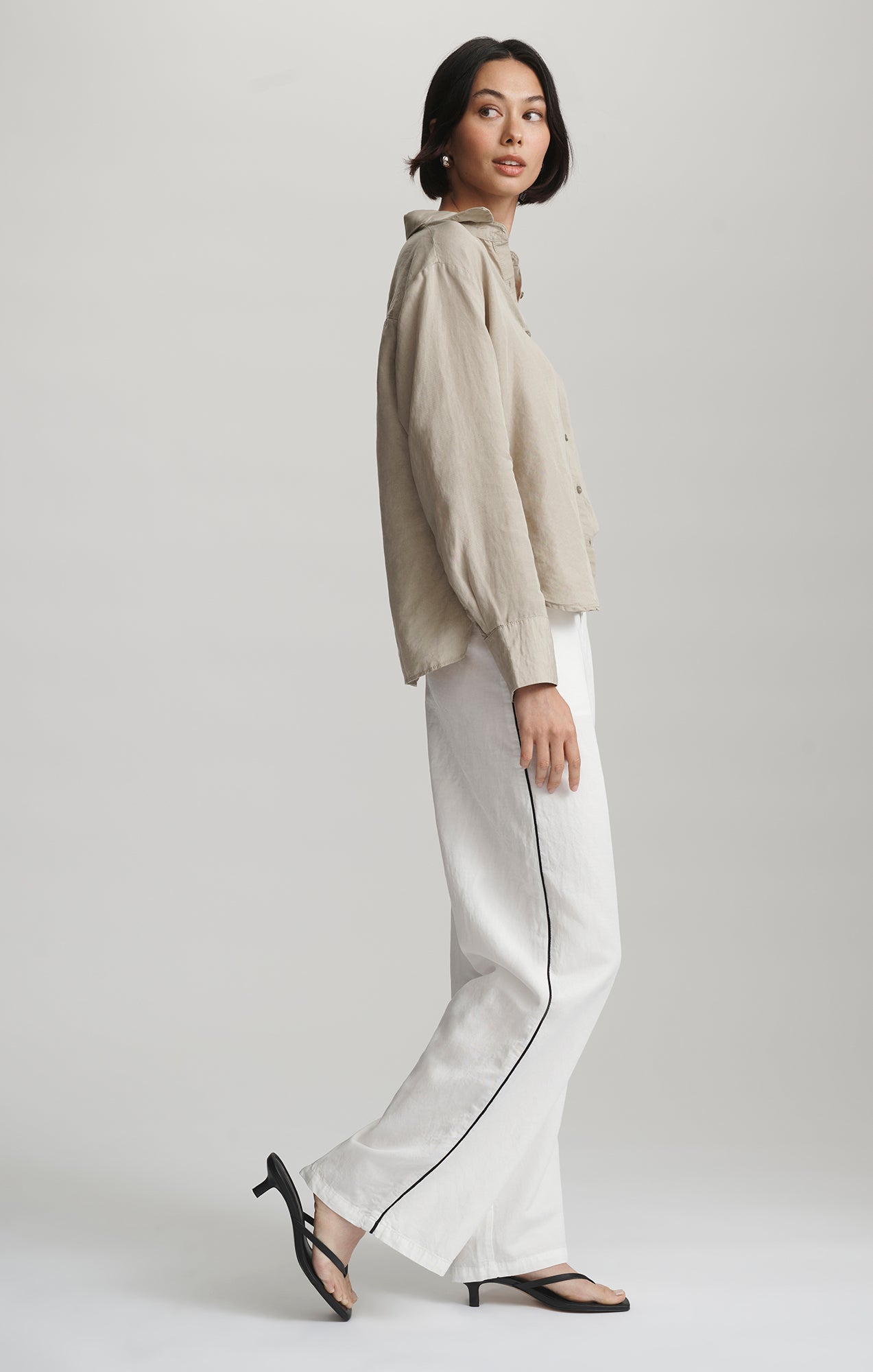 WIDE LEG TENCEL™ PANTS IN COCONUT MILK - Mavi Jeans