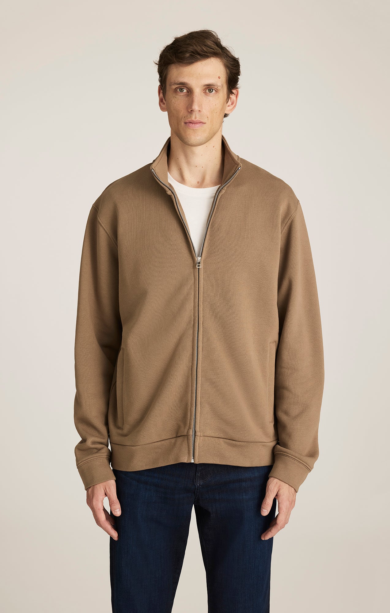 EDITION FULL ZIP SWEATSHIRT IN SHITAKE - Mavi Jeans