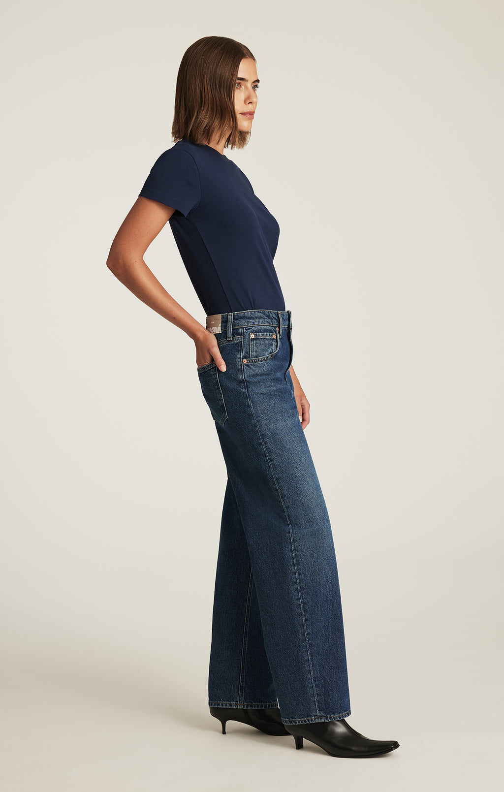 NICA BARREL IN DARK BRUSHED CLASSIC BLUE - Mavi Jeans