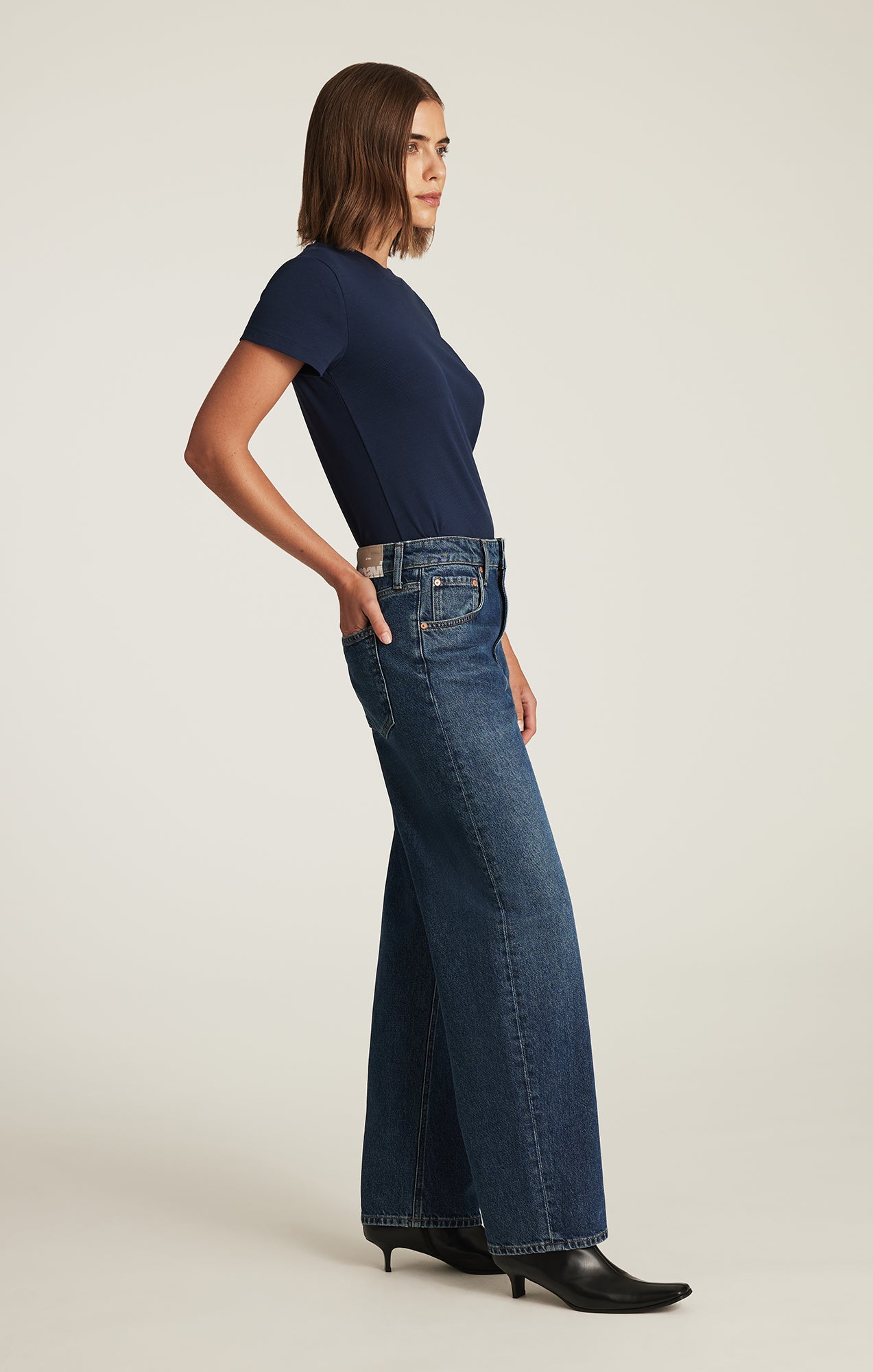 NICA BARREL IN DARK BRUSHED CLASSIC BLUE - Mavi Jeans