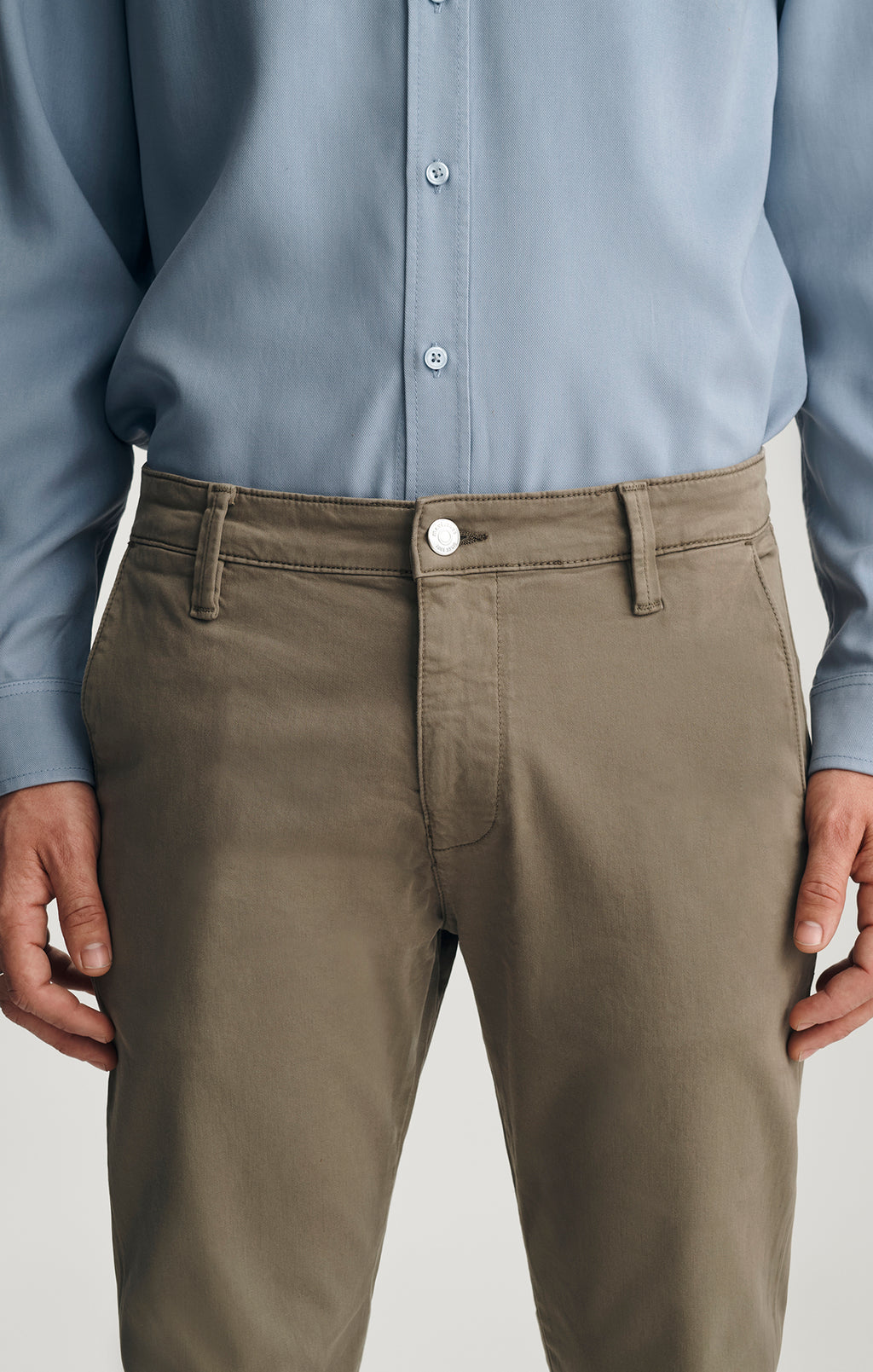 MILTON SLIM STRAIGHT CHINO IN OIL GREEN TWILL - Mavi Jeans