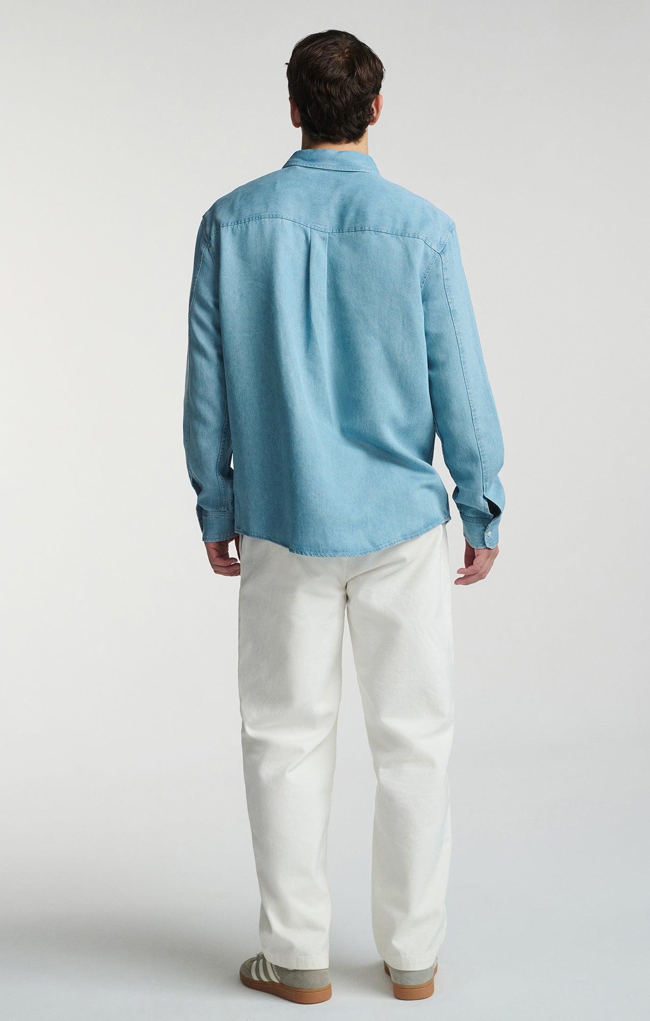LONG SLEEVE BUTTON-UP TENCEL™ SHIRT IN INDIGO - Mavi Jeans