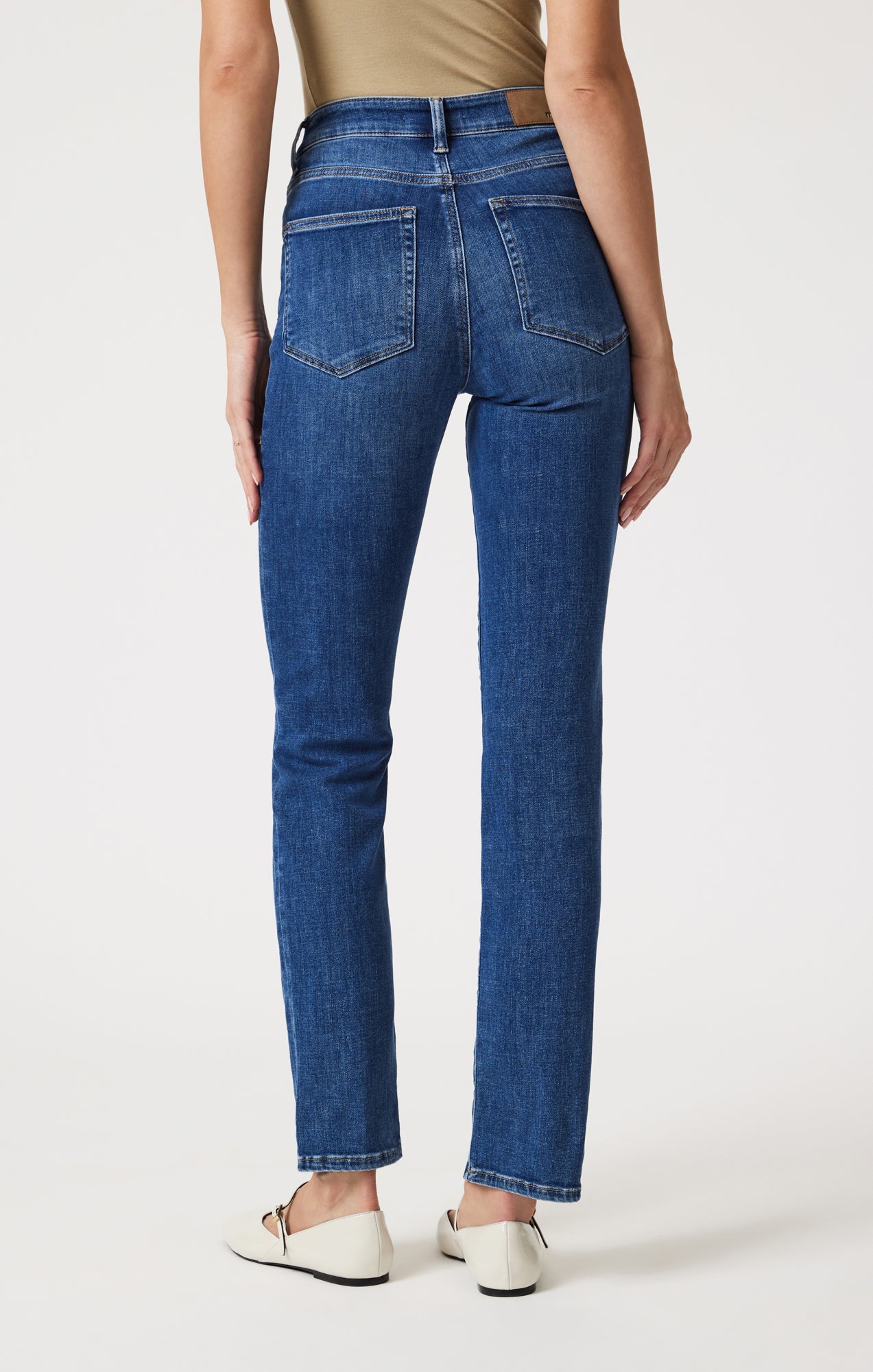 KENDRA STRAIGHT LEG IN DARK BRUSHED FEATHER BLUE - Mavi Jeans