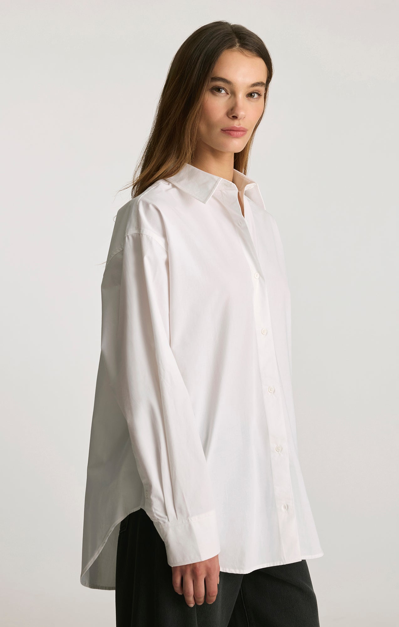 OVERSIZED BUTTON-UP SHIRT IN WHITE - Mavi Jeans