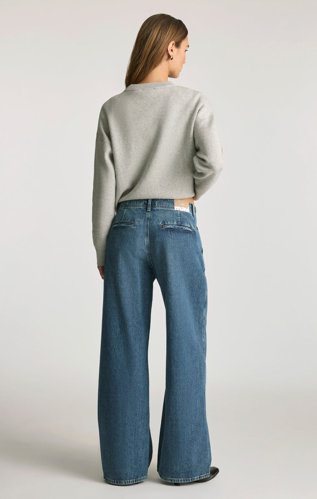 SIENA CHINO WIDE LEG IN DARK SHADED WELL BLUE - Mavi Jeans