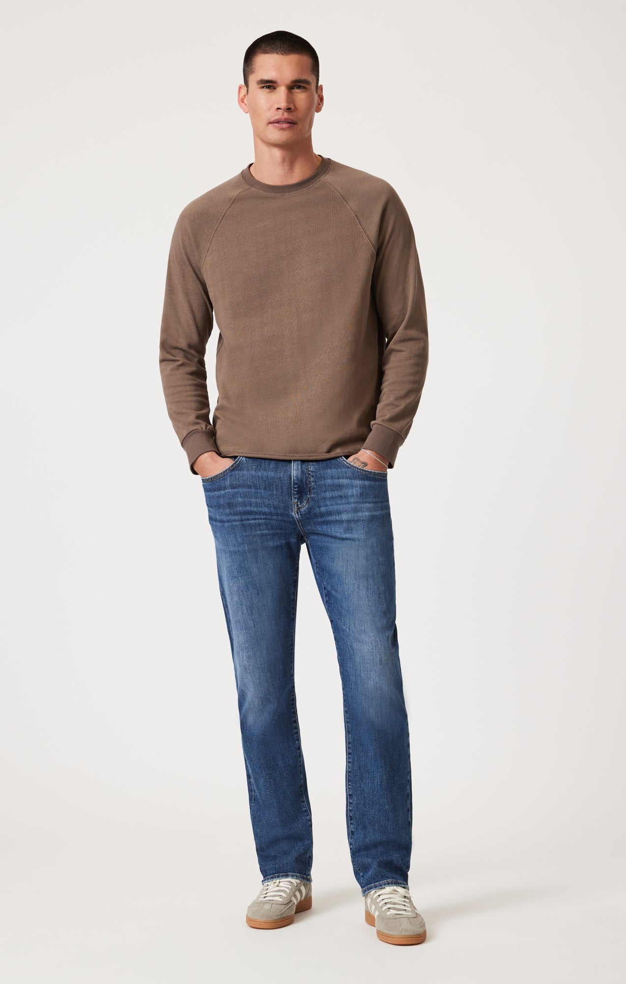 ZACH STRAIGHT LEG IN DARK BRUSHED CLASSIC BLUE - Mavi Jeans